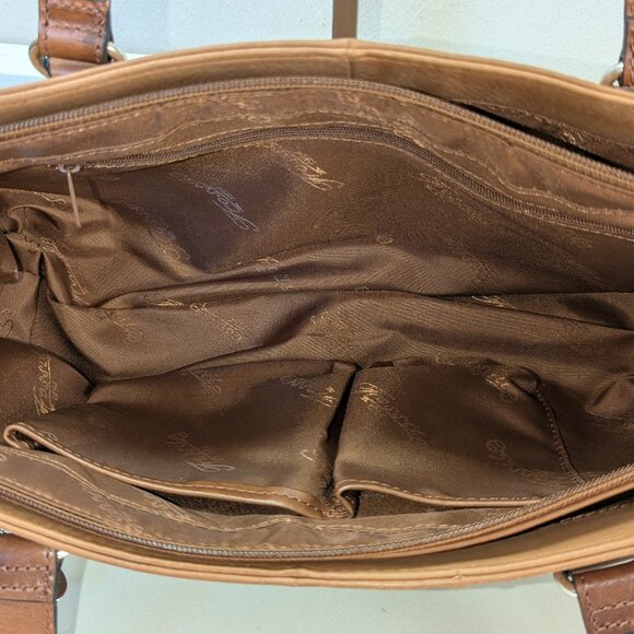 Fossil Y2K leather barrel shoulder bag with key! Clean and beautiful! - Picture 5 of 9